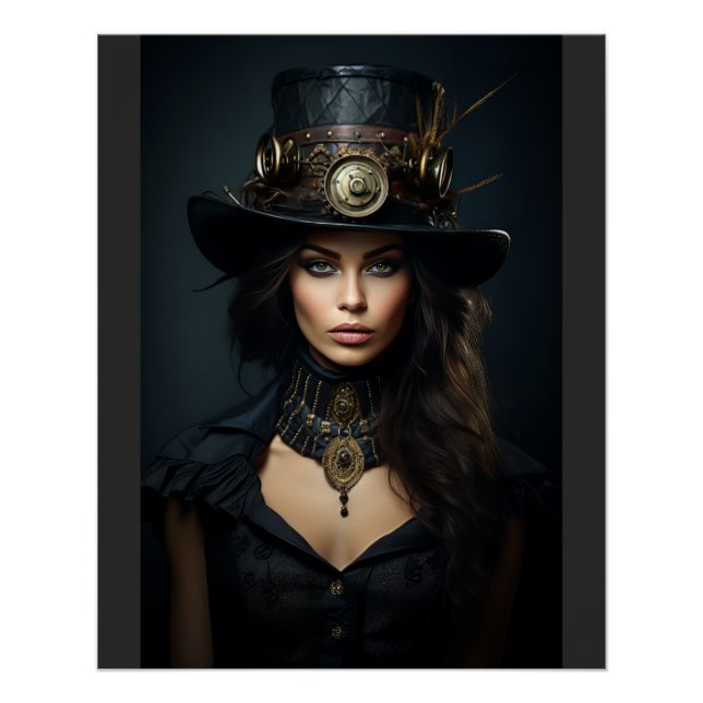 Steampunk Woman Poster (Vorderseite)
