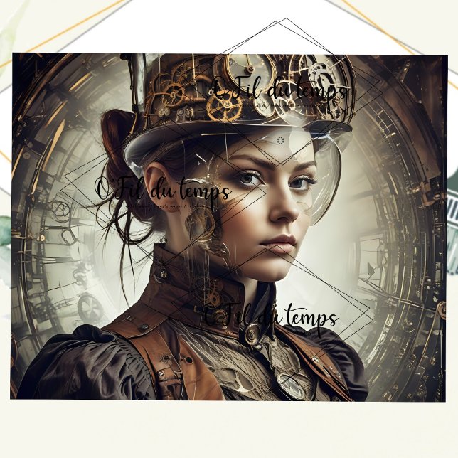 Steampunk Woman Schnitt3 Seidenpapier (Von Creator hochgeladen)