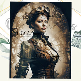Steampunk Woman Schnitt v1 Seidenpapier