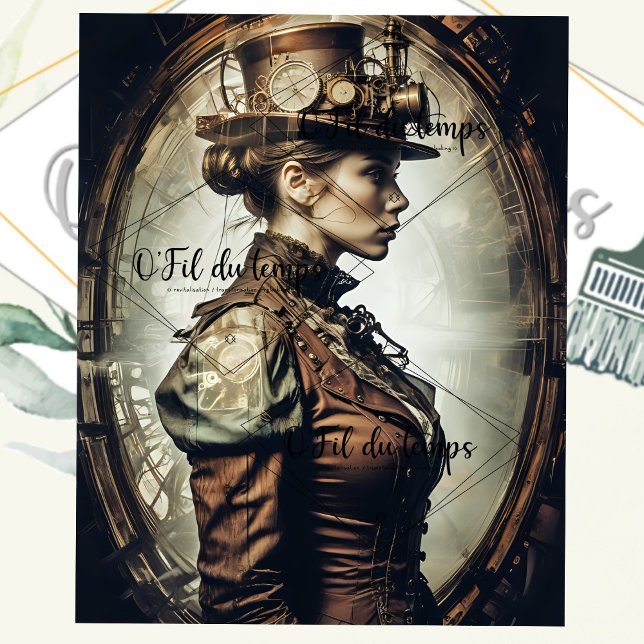 Steampunk Woman Schnitt v2 Seidenpapier (Von Creator hochgeladen)