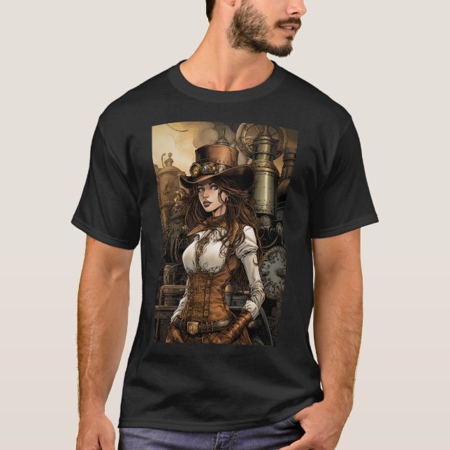 Steampunk Woman T-Shirt (Vorderseite)