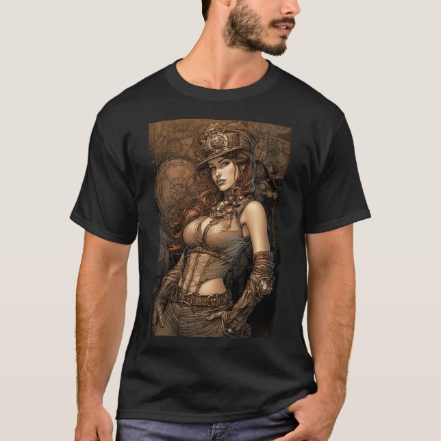 Steampunk Woman T-Shirt (Vorderseite)