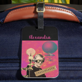 Steampunk Woman Trailblazer Pop Art Beach Gepäckanhänger