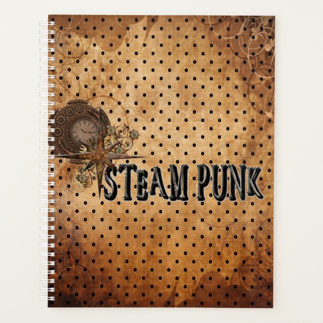 Steampunk Word Collage Planer (Vorderseite)