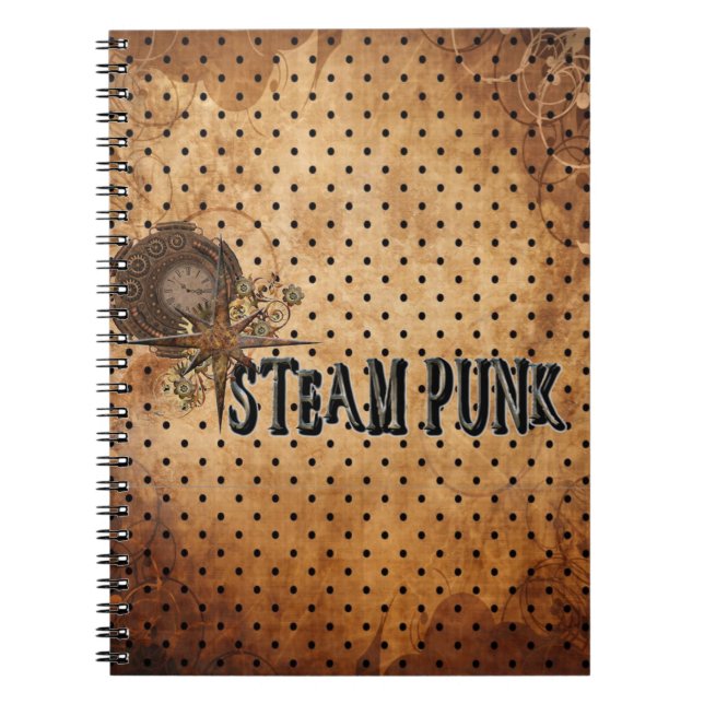 Steampunk-Wortcollage Notizblock (Vorderseite)