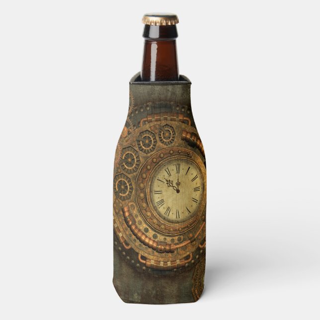 Steampunk, wunderbare Uhr Flaschenkühler (Flaschenvorderseite)