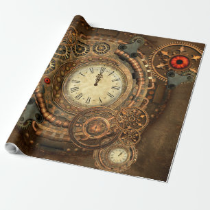 Steampunk, wunderbare Uhrwerke Geschenkpapier