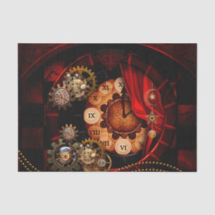 Steampunk, wunderbares Uhrwerk Seidenpapier