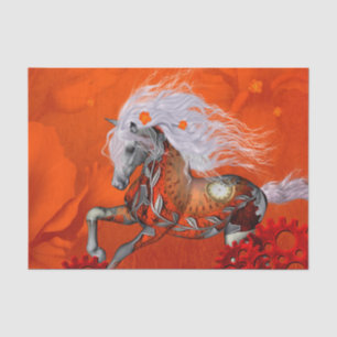 Steampunk, wunderbares wildes steampunk Pferd Seidenpapier