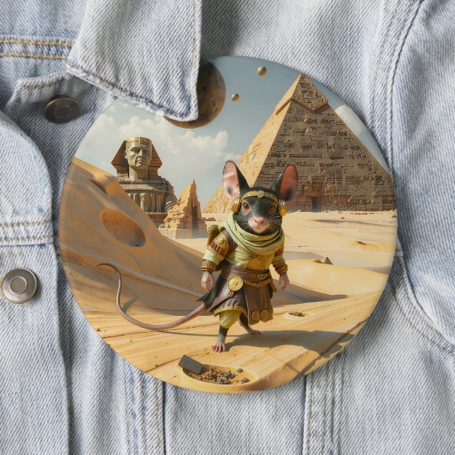 Steampunk-Wüstenforscher-Maus  Button (Beispiel)