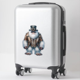 Steampunk Yeti Transparent Sticker