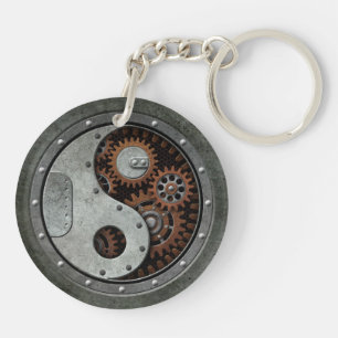 Steampunk Yin Yang Schlüsselanhänger