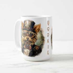 Steampunk Yorkshire Terrier Hund Kaffeetasse