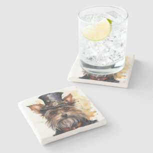 Steampunk Yorkshire Terrier Hund Steinuntersetzer