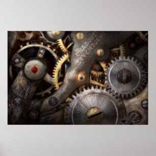 Steampunk - Zahnräder - Horologie Poster