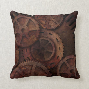 Steampunk-Zahnräder Industrielle Mode Kissen