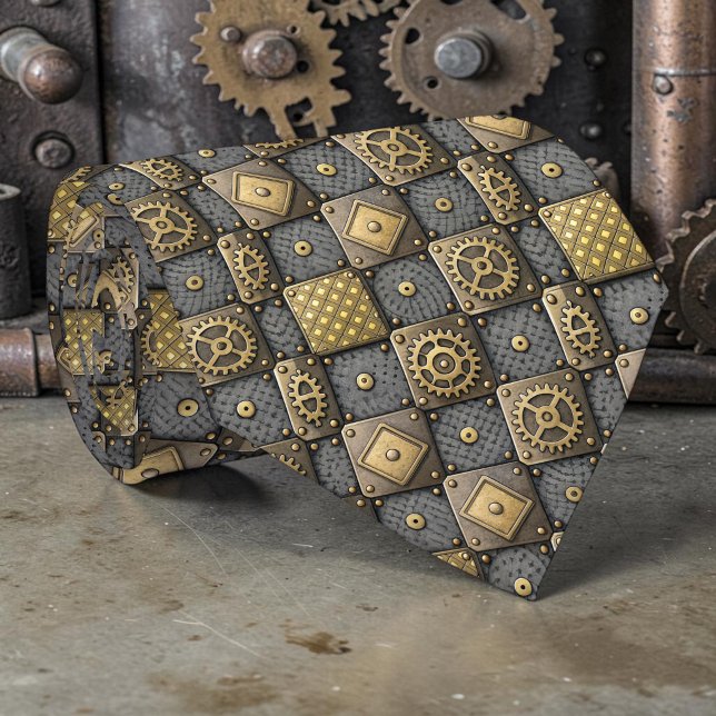 Steampunk Zahnräder Maßgeschneiderte Krawatte (Von Creator hochgeladen)