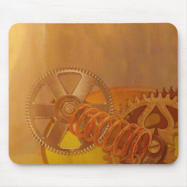 Steampunk-Zahnräder Mechanik-Design Mousepad (Vorne)