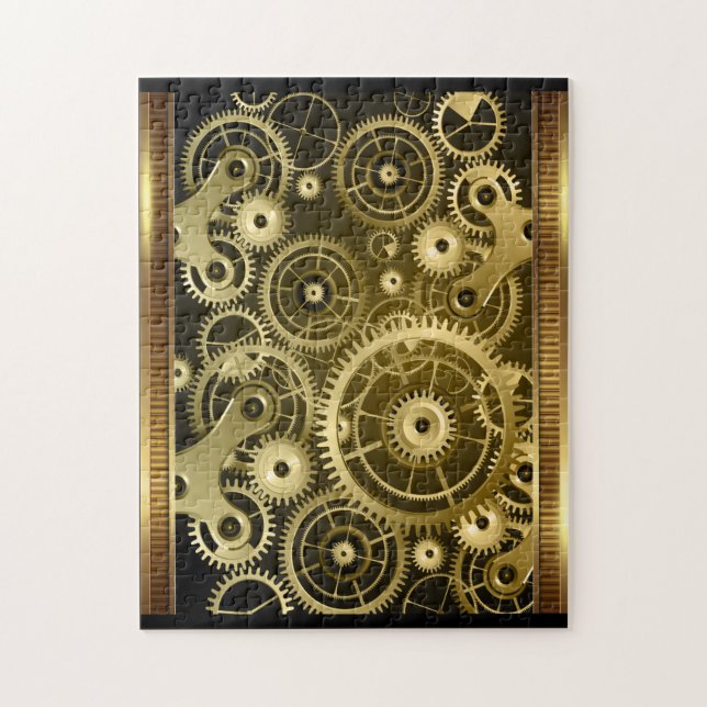 Steampunk Zahnräder Puzzle (Vertikal)