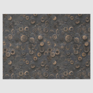 Steampunk-Zahnräder, Rostiges Metallmuster für Dec Seidenpapier
