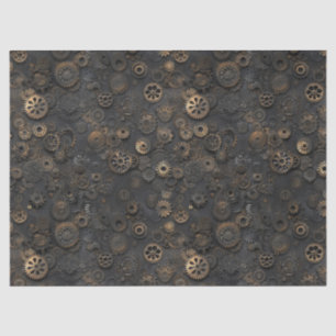 Steampunk-Zahnräder, Rostiges Metallmuster für Dec Seidenpapier