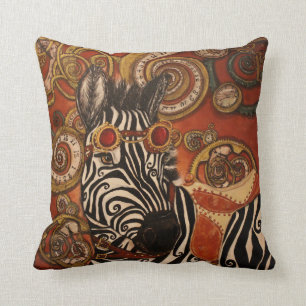 Steampunk Zebra Pillow Kissen