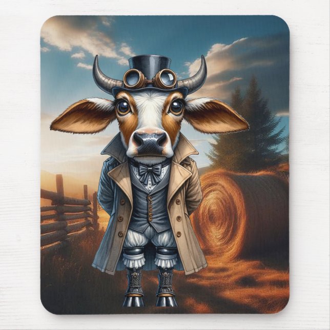 Steampunk Zebu Mousepad (Vorne)