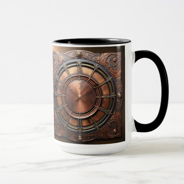 Steampunk-Zeitleiste Tasse (Rechts)