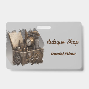 Steampunk-Zeitmaschine - Antike Schatzkiste Ausweis