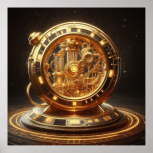 Steampunk, Zeitmaschine, Zeit/Raum/Kontinuum007XV2 Poster