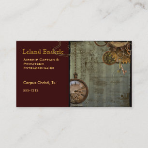 Steampunk-Zeitmaschinen-Geschäftsprofilkarten Visitenkarte