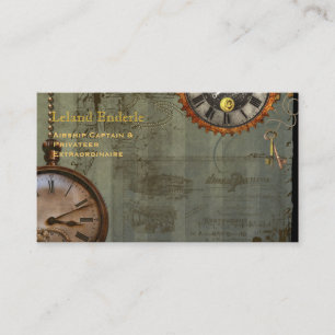 Steampunk-Zeitmaschinen-Geschäftsprofilkarten Visitenkarte