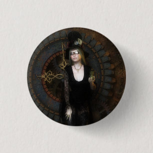 Steampunk-Zeitmesser-Knopf Button