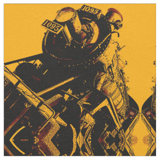 Steampunk Zug-optische Täuschung Stoff