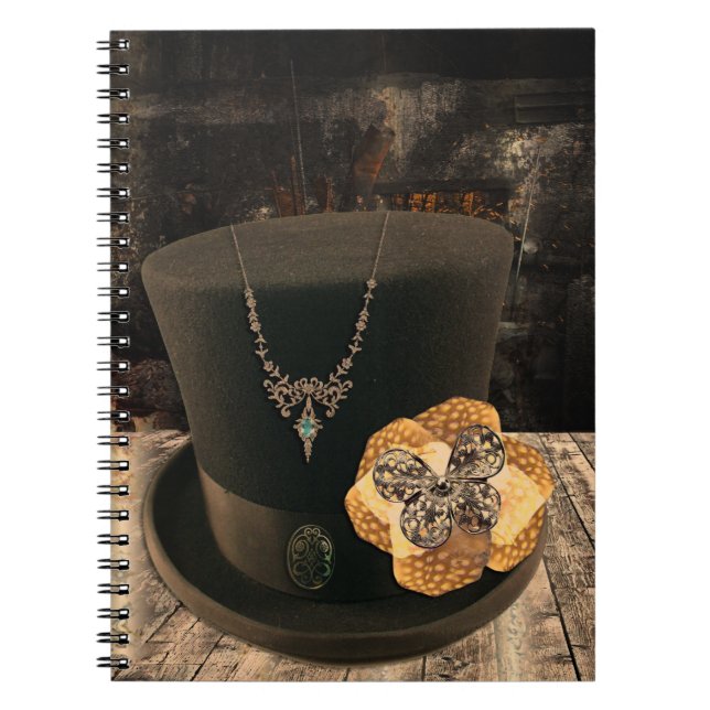 Steampunk-Zylinder-Hartcover-Notizbuch Notizblock (Vorderseite)