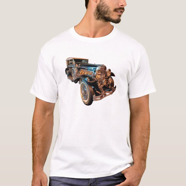 Steampunker Cars - phantastischer Vintager Duesenb T-Shirt (Vorderseite)