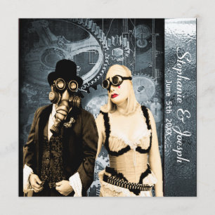 Steampunker Hochzeitseinladung Einladung