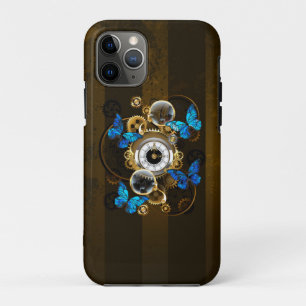 Steampunker und Blauer Schmetterling Case-Mate iPhone Hülle