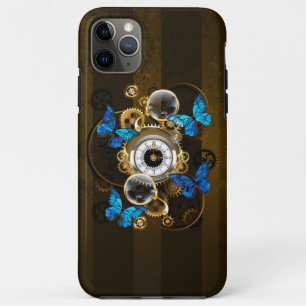 Steampunkgeere und blaue Schmetterlinge Case-Mate iPhone Hülle