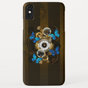 Steampunkgeere und blaue Schmetterlinge Case-Mate iPhone Hülle