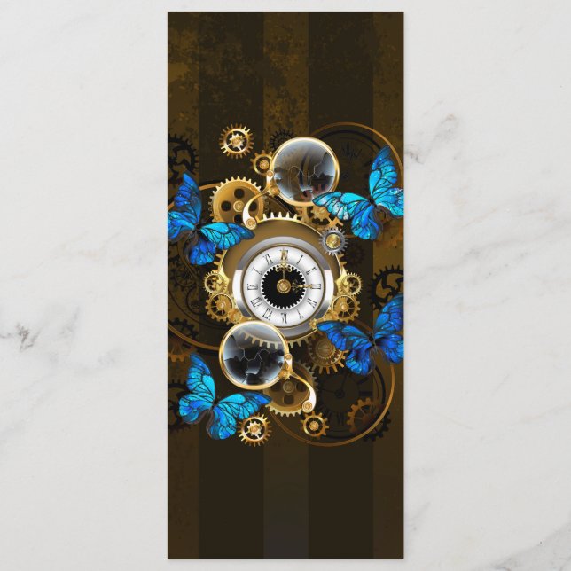 Steampunkgeere und blaue Schmetterlinge Programm (Vorderseite)