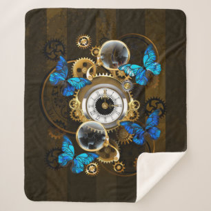 Steampunkgeere und blaue Schmetterlinge Sherpadecke