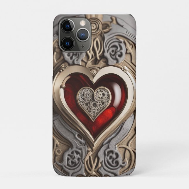 Steampunkherz - Mechanische Liebe Case-Mate iPhone Hülle (Rückseite)
