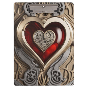 Steampunkherz - Mechanische Liebe Klemmbrett
