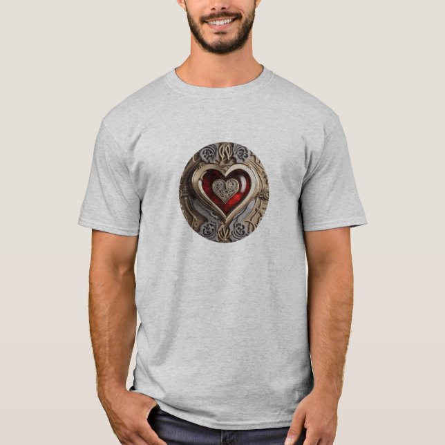 Steampunkherz - Mechanische Liebe T-Shirt (Vorderseite)