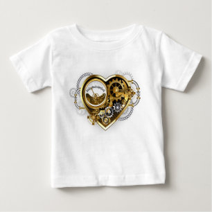 Steampunkherz mit Manometer Baby T-shirt