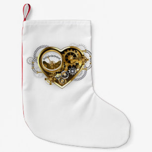 Steampunkherz mit Manometer Kleiner Weihnachtsstrumpf