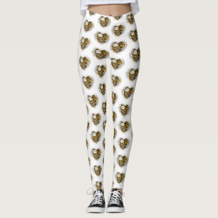 Steampunkherz mit Manometer Leggings
