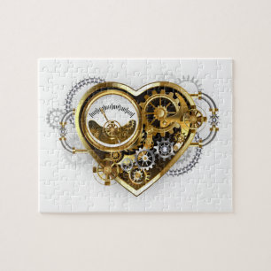 Steampunkherz mit Manometer Puzzle