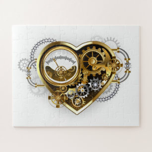 Steampunkherz mit Manometer Puzzle